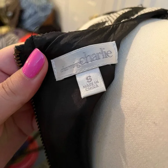 Charming Charlie Chevron Dress Tank Casual Mini Short Business Casual Small S - Picture 5 of 5